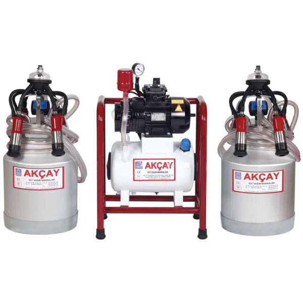 ÇİFTLİ SABİT YAĞLI SİSTEM ALÜMİNYUM GÜĞÜMLÜ SÜT SAĞIM MAKİNESİ