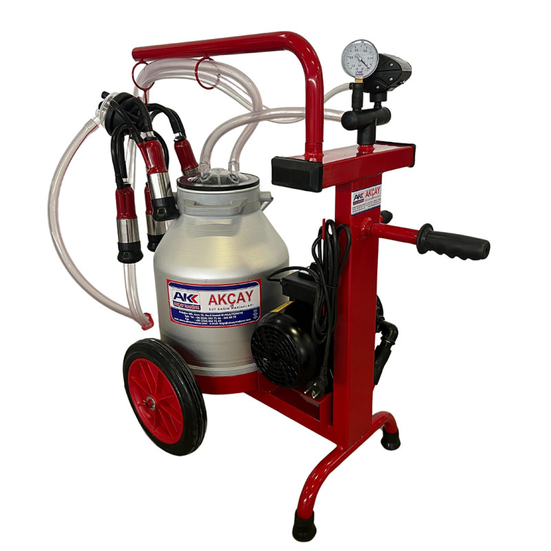 L-40 Tek Sağım Kuru Sistem 30 LT Alüminyum Güğümlü Süt Sağım Makinesi