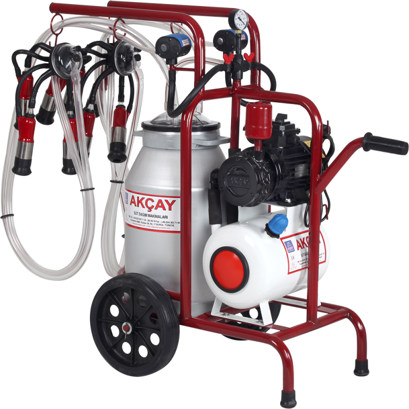 Çift Sağım Kuru Sistem 40 LT Alüminyum Güğümlü Süt Sağım Makinesi